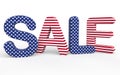 USA themed 3d sale text Royalty Free Stock Photo