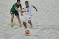 USA tops Mexico 5-0 for beach soccer title in the CONCACAF Beach Soccer competition. Royalty Free Stock Photo