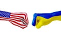 USA and Ukraine flag. Concept fight, business competition, conflict or sporting events Royalty Free Stock Photo