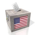 USA, United States of America - wooden ballot box - voting concept Royalty Free Stock Photo