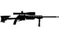 USA United States Army FNH USA Ballista 338 Herstal Lapua Magnum Sniper rifle, United States Marine Corps and United States Armed Royalty Free Stock Photo