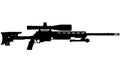 USA United States Army FNH USA Ballista 338 Herstal Lapua Magnum Sniper rifle, United States Marine Corps and United States Armed Royalty Free Stock Photo