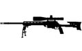 USA United States Army FNH USA Ballista 338 Herstal Lapua Magnum Sniper rifle, United States Marine Corps and United States Armed Royalty Free Stock Photo