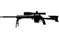 USA United States Army FNH USA Ballista 338 Herstal Lapua Magnum Sniper rifle, United States Marine Corps and United States Armed Royalty Free Stock Photo