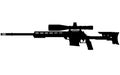 USA United States Army FNH USA Ballista 338 Herstal Lapua Magnum Sniper rifle, United States Marine Corps and United States Armed Royalty Free Stock Photo