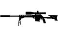 USA United States Army FNH USA Ballista 338 Herstal Lapua Magnum Sniper rifle, United States Marine Corps and United States Armed Royalty Free Stock Photo