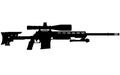 USA United States Army FNH USA Ballista 338 Herstal Lapua Magnum Sniper rifle, United States Marine Corps and United States Armed Royalty Free Stock Photo