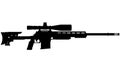 USA United States Army FNH USA Ballista 338 Herstal Lapua Magnum Sniper rifle, United States Marine Corps and United States Armed Royalty Free Stock Photo