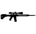 USA United States Army, United States Armed Forces, Marine Corps, Police fully automatic machine gun AR-15 rifle American Tactical Royalty Free Stock Photo