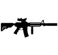 USA United States Army, United States Armed Forces and United States Marine Corps - Police fully automatic machine gun Colt M4 /