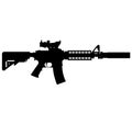 USA United States Army, United States Armed Forces and United States Marine Corps - Police fully automatic machine gun Colt M4 /