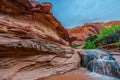 USA, Utah, Escalante Wilderness. Waterfall in Coyote Gulch Royalty Free Stock Photo