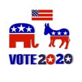 USA vote 2020 background vector illustration design id card image