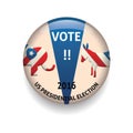 usa vote badge. Vector illustration decorative design