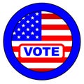 USA Vote Button Royalty Free Stock Photo