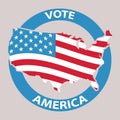 usa vote label. Vector illustration decorative design Royalty Free Stock Photo