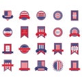 USA vote labels. Vector illustration decorative design