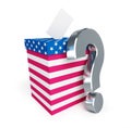 Usa vote question mark Royalty Free Stock Photo