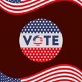 Usa vote on seal stamp vector design Royalty Free Stock Photo