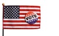 USA Voting Pin on Flag Royalty Free Stock Photo