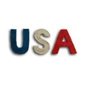 USA Word Text Vector Royalty Free Stock Photo