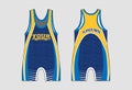 CURVY SIDE INSIDE HEATHER PATTERN WRESTLING SINGLET