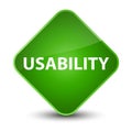 Usability elegant green diamond button Royalty Free Stock Photo