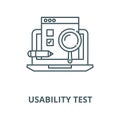 Usability test vector line icon, linear concept, outline sign, symbol