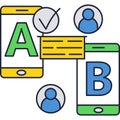 Usability testing icon vector app user interface