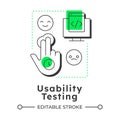 Usability testing modern linear concept icon Royalty Free Stock Photo