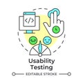 Usability testing multi color concept icon Royalty Free Stock Photo
