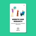 usability website user research vector Royalty Free Stock Photo