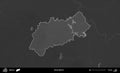 Usacy District highlighted, Belarus. Grayscale Royalty Free Stock Photo