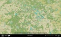 Usacy District outlined, Belarus. Topographic Humanitarian Royalty Free Stock Photo