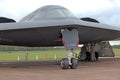 The USAF B2 Spirit nuclear Stealth Bomber Royalty Free Stock Photo