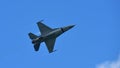 USAF F-16C/D Fighting Falcon performing aerial display at Singapore Airshow Royalty Free Stock Photo