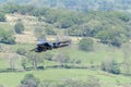 USAF F-15E Strike Eagle flying through the Mach Loop Royalty Free Stock Photo