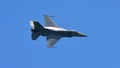 USAF F16 fighting falcon performing aerobatics at Singapore Airshow