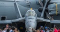 USAF F-15 on hard standing at the Singapore Airshow 2016 Royalty Free Stock Photo