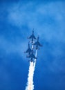 Usaf f16 jets flying at airshow