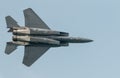 USAF F-15 at the Singapore Airshow 2016 Royalty Free Stock Photo