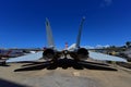 USAF F-14 Tomcat fighter jet on display at Pearl Habor Pacific Aviation Museum Royalty Free Stock Photo