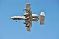 USAF Fairchild Repubulic A-10C Thunderbolt II overhead at Davis Monthan AFB , Tucson Az (KDMA). Royalty Free Stock Photo