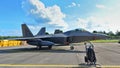 USAF Lockheed Martin F22 Raptor on display at Singapore Airshow