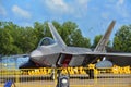 USAF Lockheed Martin F22 Raptor on display at Singapore Airshow