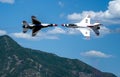 USAF Thunderbirds Crossover Pass at Warriors of the Wasatch Royalty Free Stock Photo