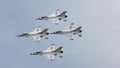 USAF Thunderbirds diamond formation Royalty Free Stock Photo