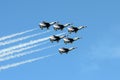 USAF Thunderbirds in Formation Royalty Free Stock Photo