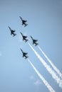 The  USAF Thunderbirds Overhead Pass Royalty Free Stock Photo