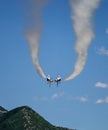 USAF Thunderbirds Reflection Pass at Warriors of the Wasatch Royalty Free Stock Photo